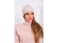 Fleecová čepice Waleria K307 light beige 2