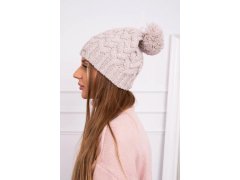 Fleecová čepice Waleria K307 light beige 3