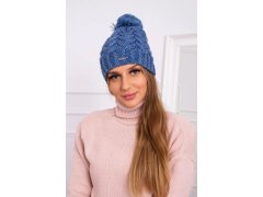 Fleecová čepice Waleria K307 denim 2