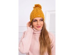 Fleecová čepice Waleria K307 hořčicová 2