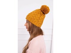 Fleecová čepice Waleria K307 hořčicová 3