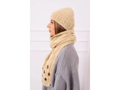 Dámská souprava se šálou Maja K327 beige 1