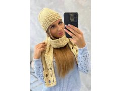 Dámská souprava se šálou Maja K327 beige 3