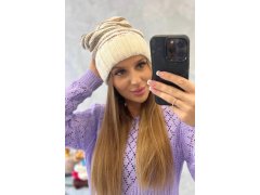 Dámská čepice Feba K330 ecru+blue 2