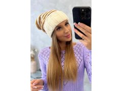 Dámská čepice Feba K330 ecru+orange 1