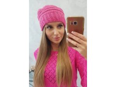 Dámská čepice Elora K336 tmavě růžová 2