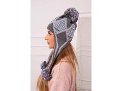 Dámská klapka na uši Eunika K322 graphite 1