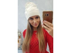 Dámská čepice Leonia K342 ecru 2