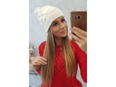 Dámská čepice Leonia K342 ecru 3