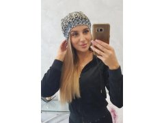 Dámská čepice s bambulí Maria K335 tmavě šedá 2
