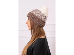 Dámská čepice Samara K346 cappuccino+ecru 1