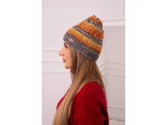Čepice s&nbsp;fleecem Patrycja K254 oranžová+černá 1