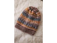 Čepice s&nbsp;fleecem Patrycja K254 denim+mustard 2