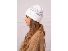 Dámská čepice Kira K374 bílá+šedá 1