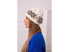 Dámská čepice Florence K350 ecru+khaki 1