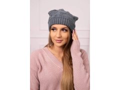 Dámská čepice Nastia K373 tmavě šedá 2