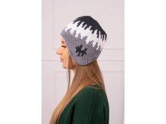 Dámská čepice Nikol K405 graphite+white+dark grey 1