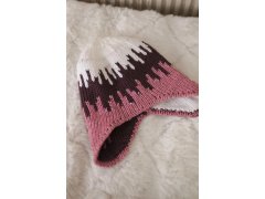 Dámská čepice Nikol K405 white+bordeaux+pink 2