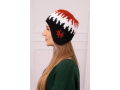 Dámská čepice Nikol K405 červená+bílá+černá 1