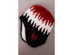 Dámská čepice Nikol K405 červená+bílá+černá 2