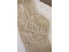 Dámská souprava se šátkem Adrianna K417 tmavě béžová 2