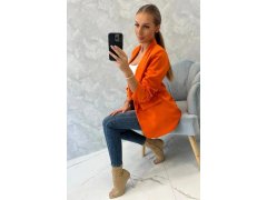 Sako s&nbsp;klopami elegantní oranžové 7