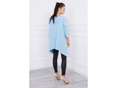 Oversize halenka v modré barvě 3