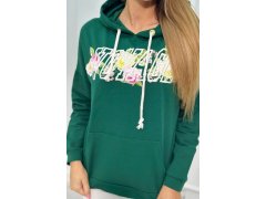 Mikina s&nbsp;nápisem Voyage zelený 1