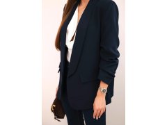Bunda s klopou elegantní mámořnická modřa 5