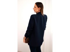 Bunda s klopou elegantní mámořnická modřa 6