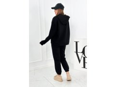Izolovaná bavlněná souprava, mikina + kalhotami Brooklyn černý 2