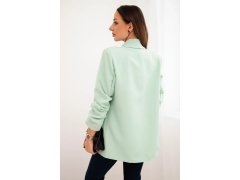 Bunda s klopou elegantní světlá máta 5