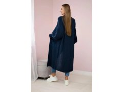 Svetr dlouhý kardigan Tmavý denim 2