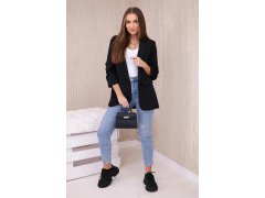 Sako s&nbsp;klopami elegantní černé 1