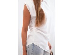 Elegantní dámská halenka s&nbsp;volánky a&nbsp;asymetrickým střihem ecru 2