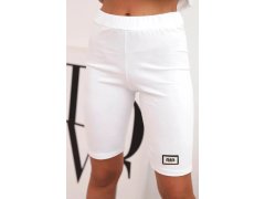 Dámský bavlněný komplet s&nbsp;krátkým rukávem a&nbsp;šortkami bílý 2