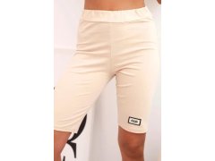 Dámský bavlněný komplet s&nbsp;krátkým rukávem a&nbsp;šortkami béžový 3