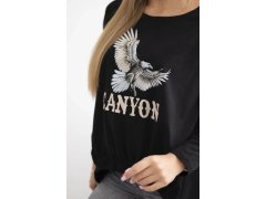 Dámská halenka s&nbsp;orlem a&nbsp;nápisem Canyon černý 3