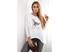 Dámská halenka s&nbsp;orlem a&nbsp;nápisem Canyon bílý 3