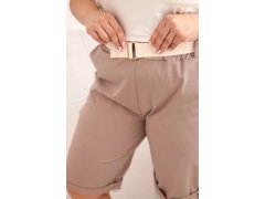 Dámské bavlněné šortky Plus Size s&nbsp;páskem fango 3