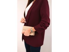 Elegantní sako s&nbsp;klopami bordové 5