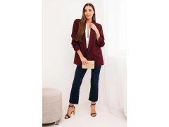 Elegantní sako s&nbsp;klopami bordové 6