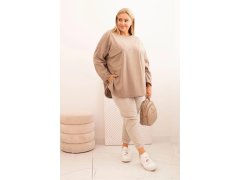 Dámská blůza Plus Size s bavlnou, s kapsou a ohrnovacími rukávy fango 1