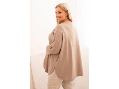Dámská blůza Plus Size s bavlnou, s kapsou a ohrnovacími rukávy fango 2