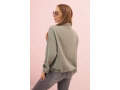 Dámská mušelínová košile s&nbsp;dlouhým rukávem khaki 1