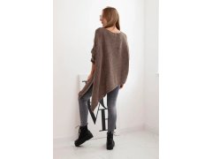 Dámský asymetrický vlněný svetr Plus Size s V výstřihem fango 2