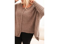 Svetr dámský Plus Size z&nbsp;akrylu s&nbsp;volným střihem a&nbsp;rukávem 3/4 fango 3