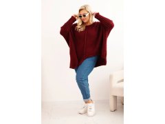 Svetr dámský Plus Size z akrylu s volným střihem a rukávem 3/4 fango 1