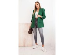 Sako s klopami elegantní zelené 1