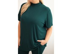 Dámský komplet Plus Size 3-dílný tmavě zelený 2